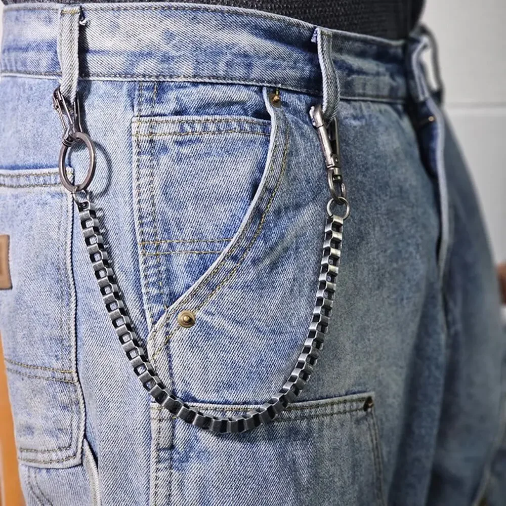 Box Link Heavyweight Wallet Chain Gunmetal Black 16 in Like New